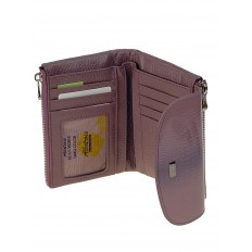 На фото 2 - Женское портмоне из натуральной кожи, цвет пурпурный