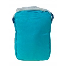 На фото 2 - Мужская сумка из текстиля, цвет голубой с белым