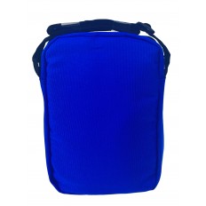 На фото 2 - Мужская сумка из текстиля, цвет синий с черным