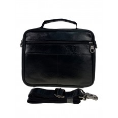 На фото 3 - Мужская классическая сумка из натуральной кожи, цвет чёрный