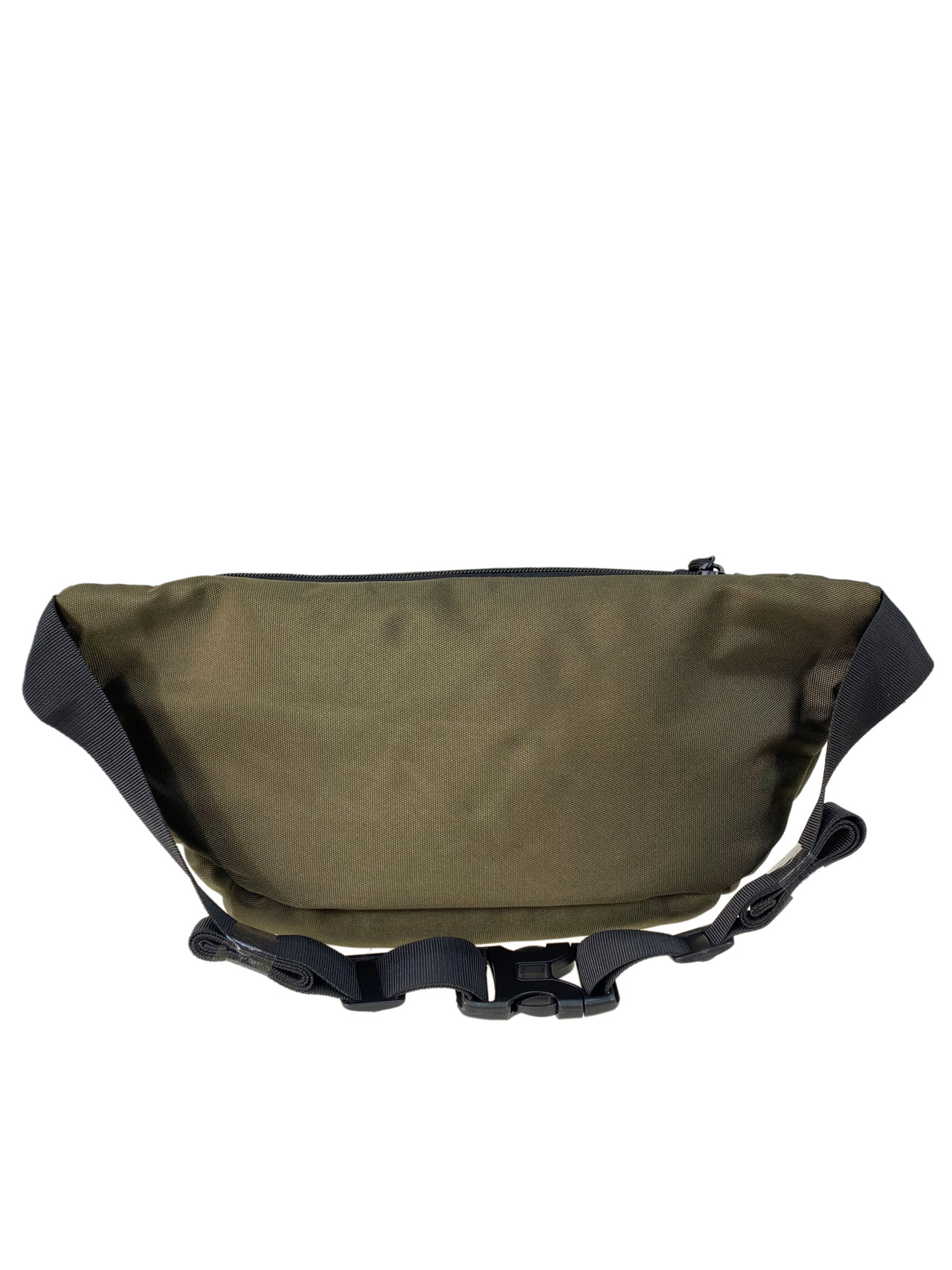 На фото 2 - Поясная сумка из текстиля, цвет зеленый