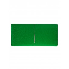 На фото 1 - Женское портмоне из искусственной кожи, цвет ярко зеленый