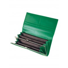На фото 2 - Женское портмоне из искусственной кожи, цвет ярко зеленый