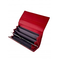 На фото 2 -  Женское портмоне из мягкой искусственной кожи,  цвет красный
