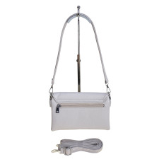 На фото 2 - Женская сумка из искусственной кожи, цвет светло серый