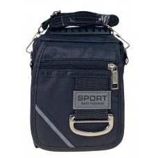 На фото 1 - Спортивная поясная сумка из текстиля, цвет черный