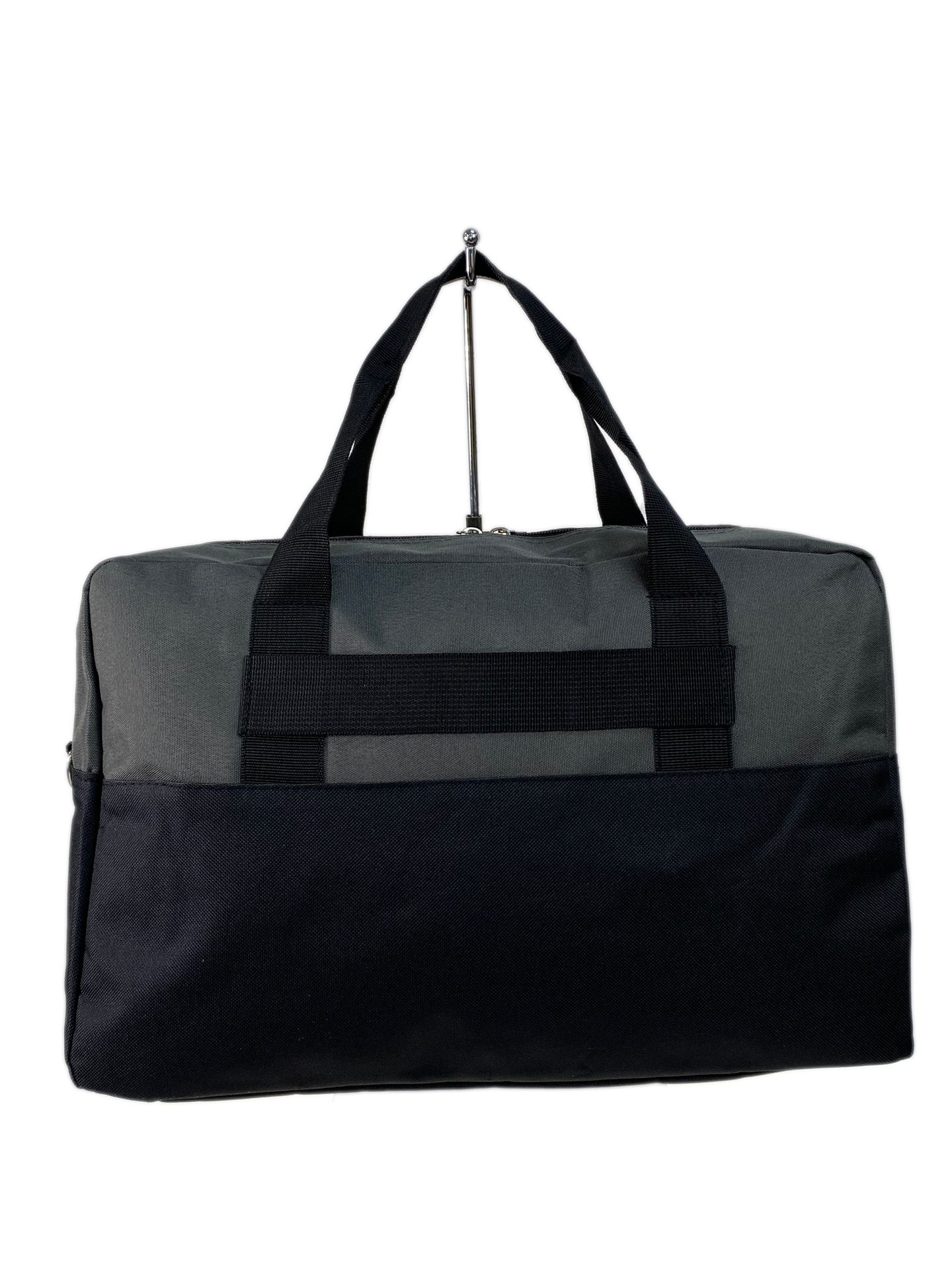 На фото 2 -  Дорожная сумка из текстиля цвет серый с черным