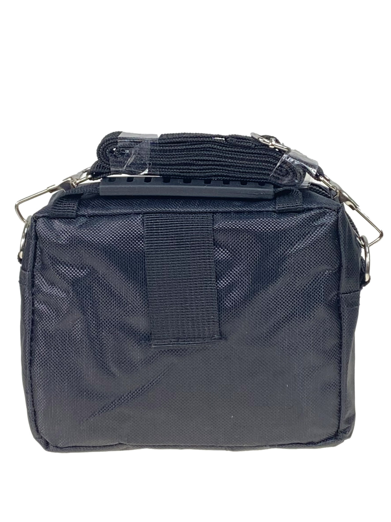 На фото 2 - Спортивная поясная сумка из текстиля, цвет черный