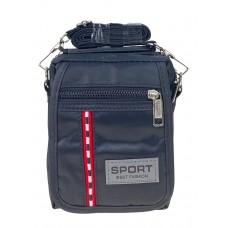 На фото 1 - Спортивная поясная сумка из текстиля, цвет черный