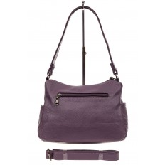 На фото 3 - Женская сумка хобо из искусственной кожи, цвет фиолетовый