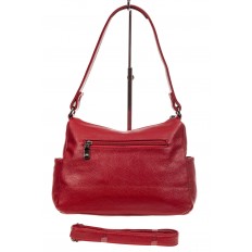 На фото 3 - Женская сумка хобо из искусственной кожи, цвет бордовый
