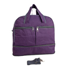 На фото 1 - Дорожная сумка из текстиля, цвет фиолетовый