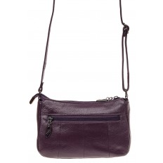 На фото 3 - Женская сумка из натуральной кожи, цвет фиолетовый