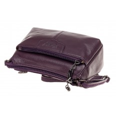 На фото 4 - Женская сумка из натуральной кожи, цвет фиолетовый