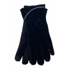 На фото 1 - Женские перчатки утепленные, цвет черный