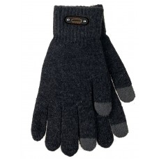 На фото 1 - Мужские теплые перчатки из шерсти,  цвет серый