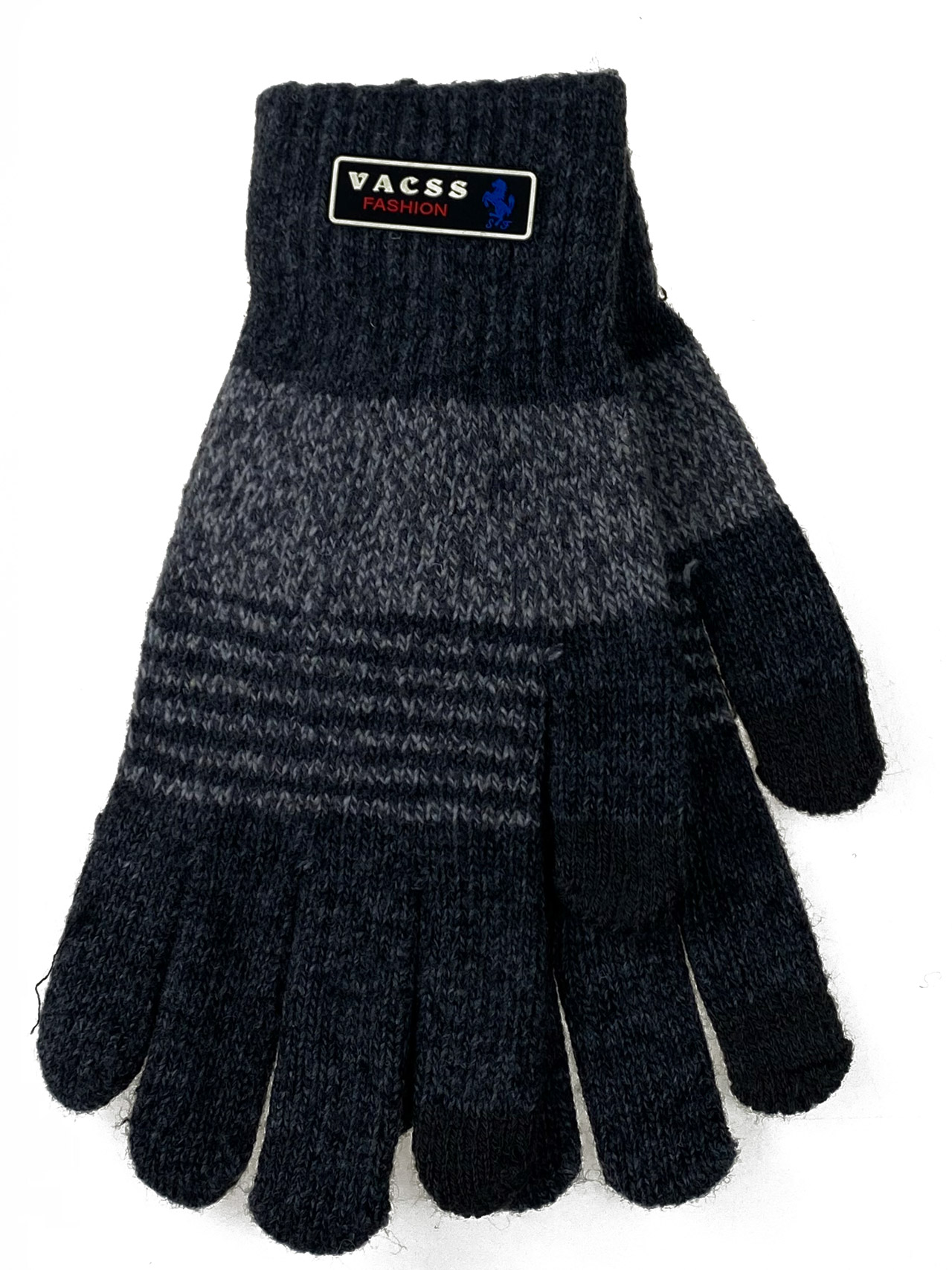 На фото 1 - Мужские теплые перчатки из шерсти,  цвет серый
