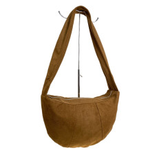 На фото 1 - Женская сумка из искусственной замши, цвет коричнево-рыжий