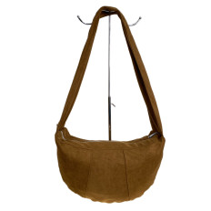 На фото 2 - Женская сумка из искусственной замши, цвет коричнево-рыжий