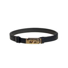 На фото 1 - Ремень женский из искусственной кожи , цвет  черный