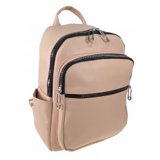 На фото 1 - Женская рюкзак  из искусственной кожи, цвет пудра