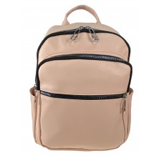 На фото 2 - Женская рюкзак  из искусственной кожи, цвет пудра