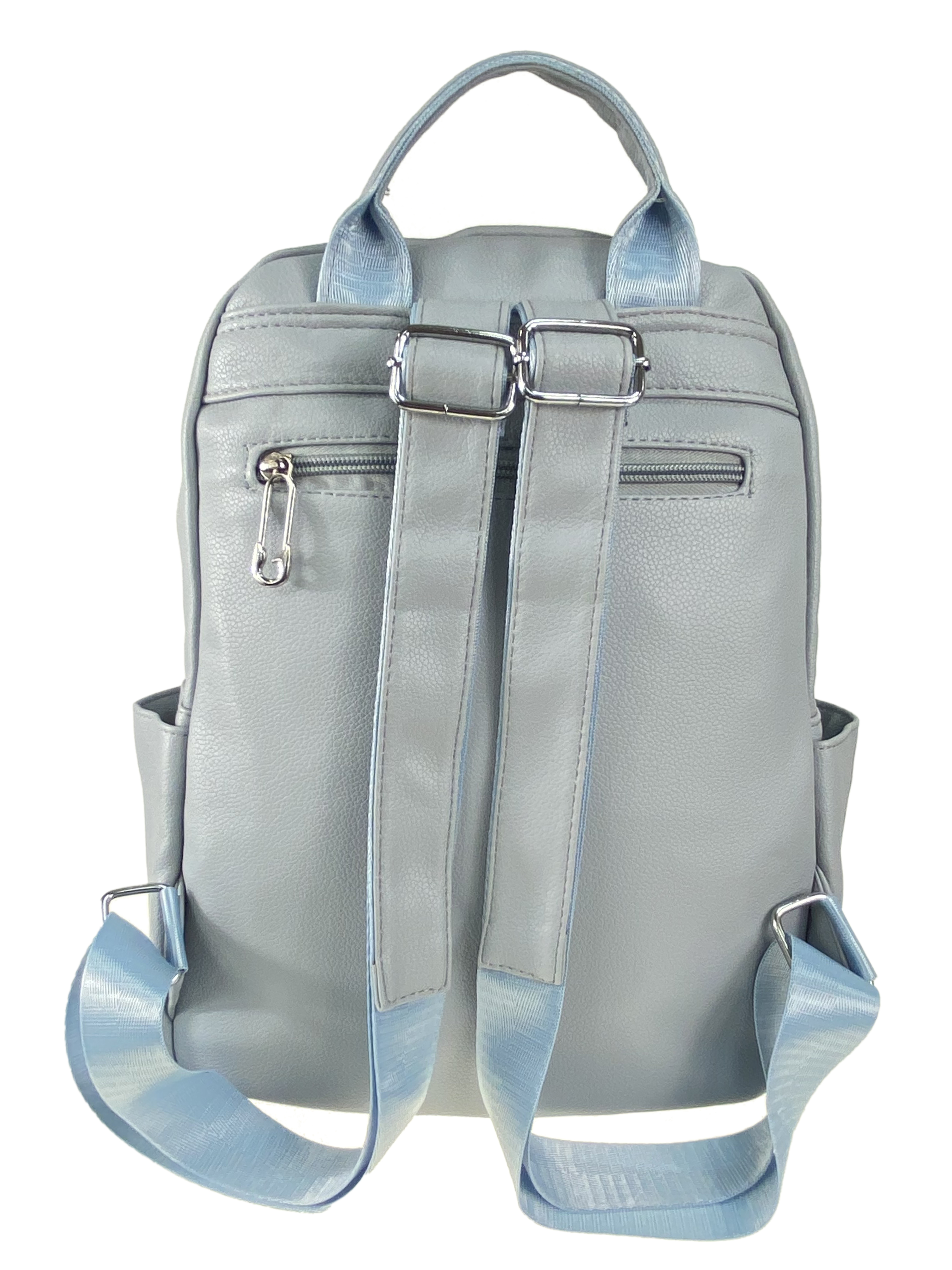 На фото 3 - Женская рюкзак  из искусственной кожи, цвет голубой