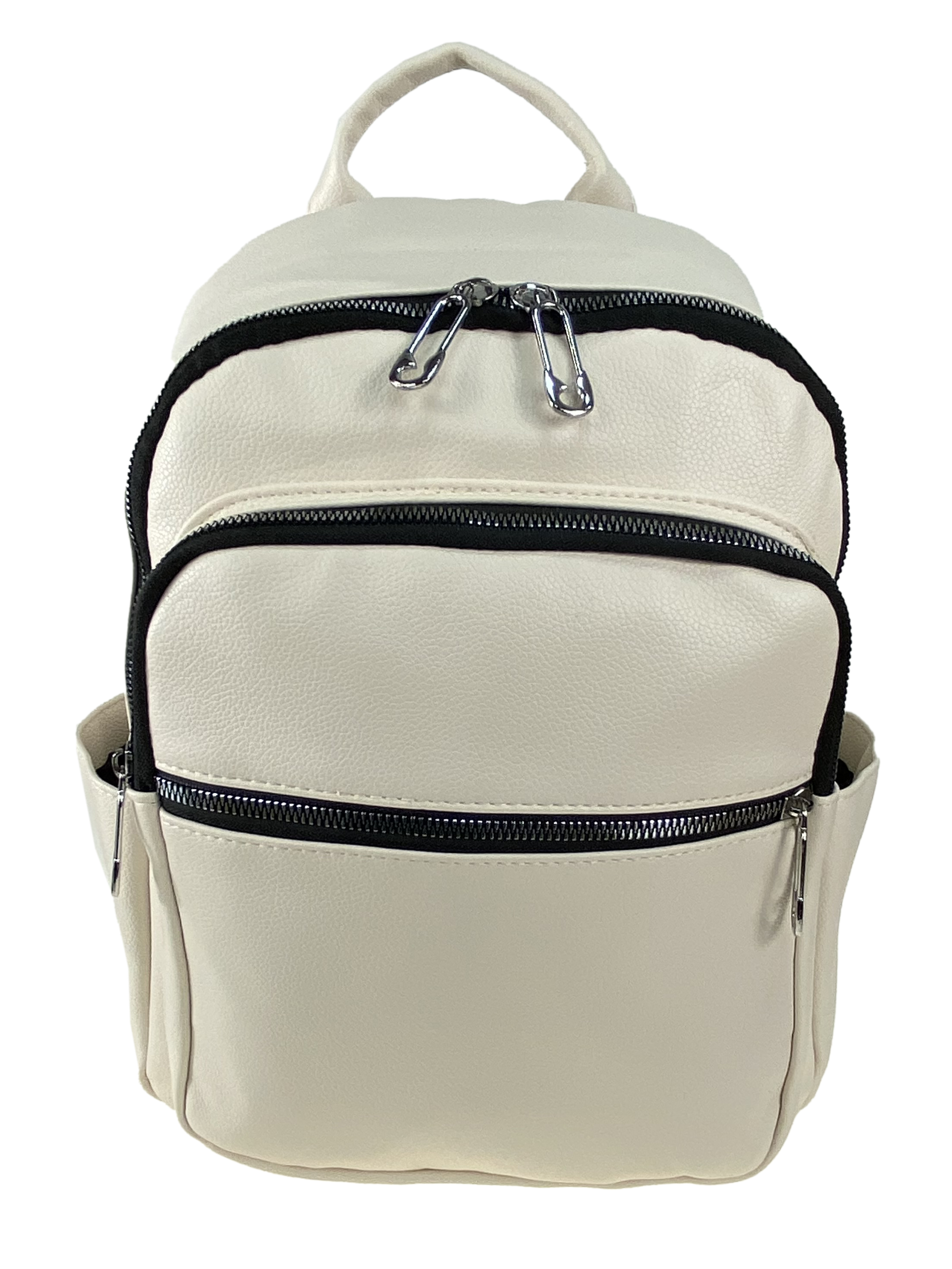 На фото 2 - Женская рюкзак  из искусственной кожи, цвет молочный