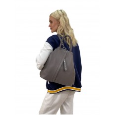 На фото 2 - Женская сумка- рюкзак из искусственной кожи, цвет серый