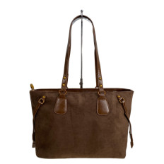 На фото 2 - Женская сумка из искусственной замши, цвет коричневый На фото 2 - Женская сумка из искусственной замши, цвет коричневый