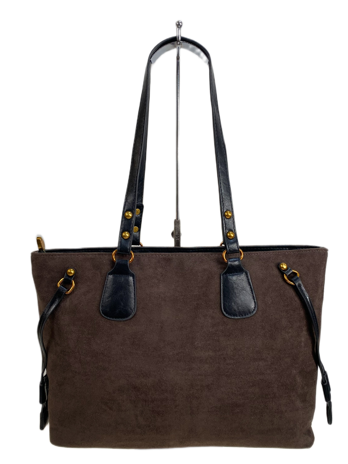 На фото 2 - Женская сумка из искусственной замши, цвет шоколад