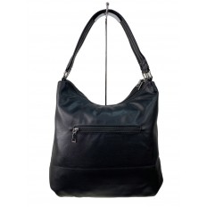 На фото 2 - Женская сумка  из натуральной замши и  искусственной кожи, цвет черный