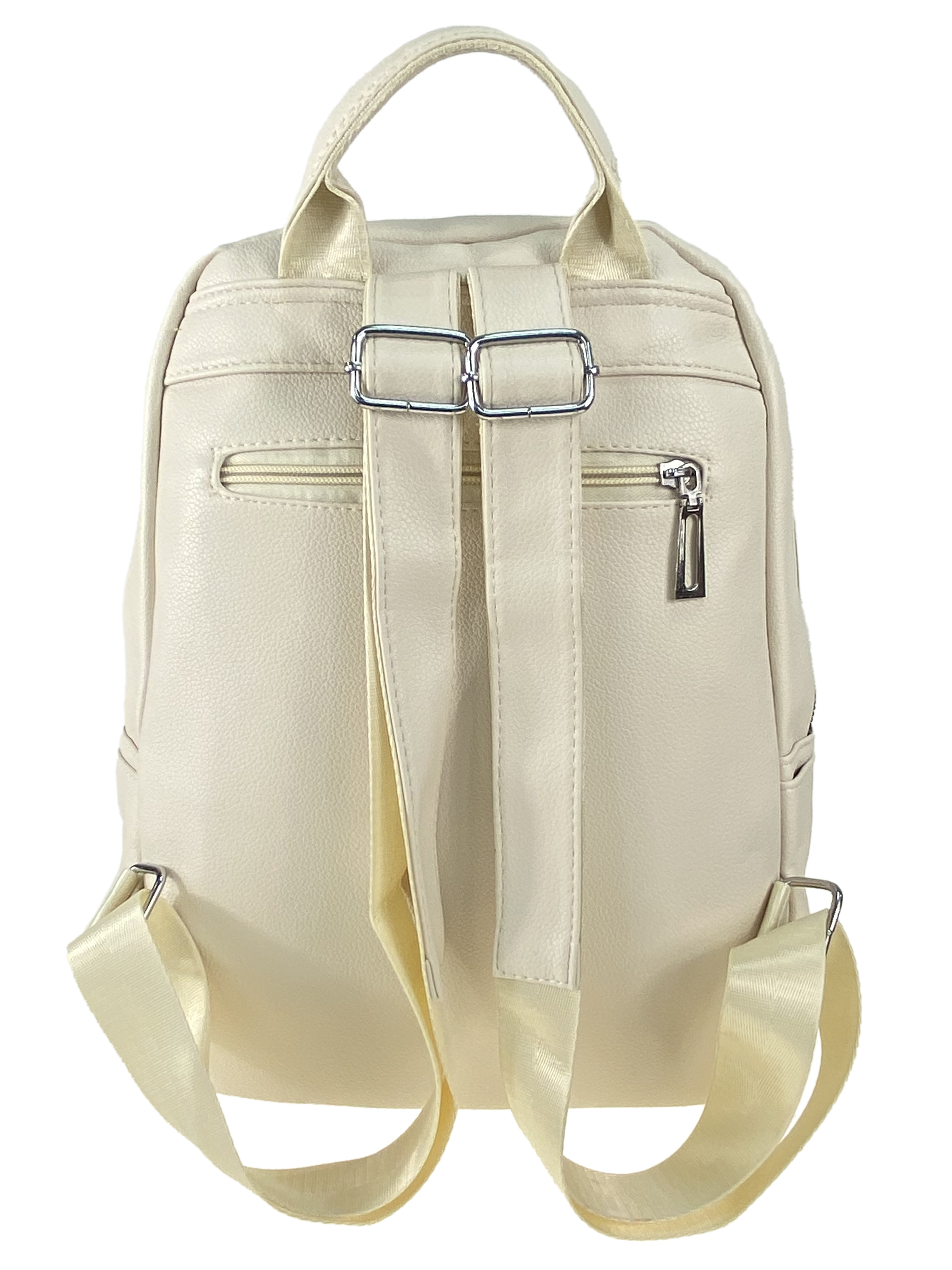 На фото 3 - Женская рюкзак  из искусственной кожи, цвет молочный