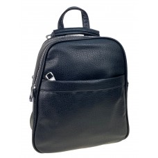 На фото 1 - Женский рюкзак из искусственной кожи, цвет черный