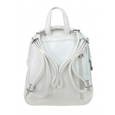 На фото 2 - Женский рюкзак из искусственной кожи, цвет белый