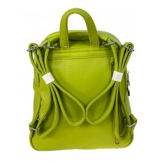 На фото 2 - Женский рюкзак из искусственной кожи, цвет лимонный