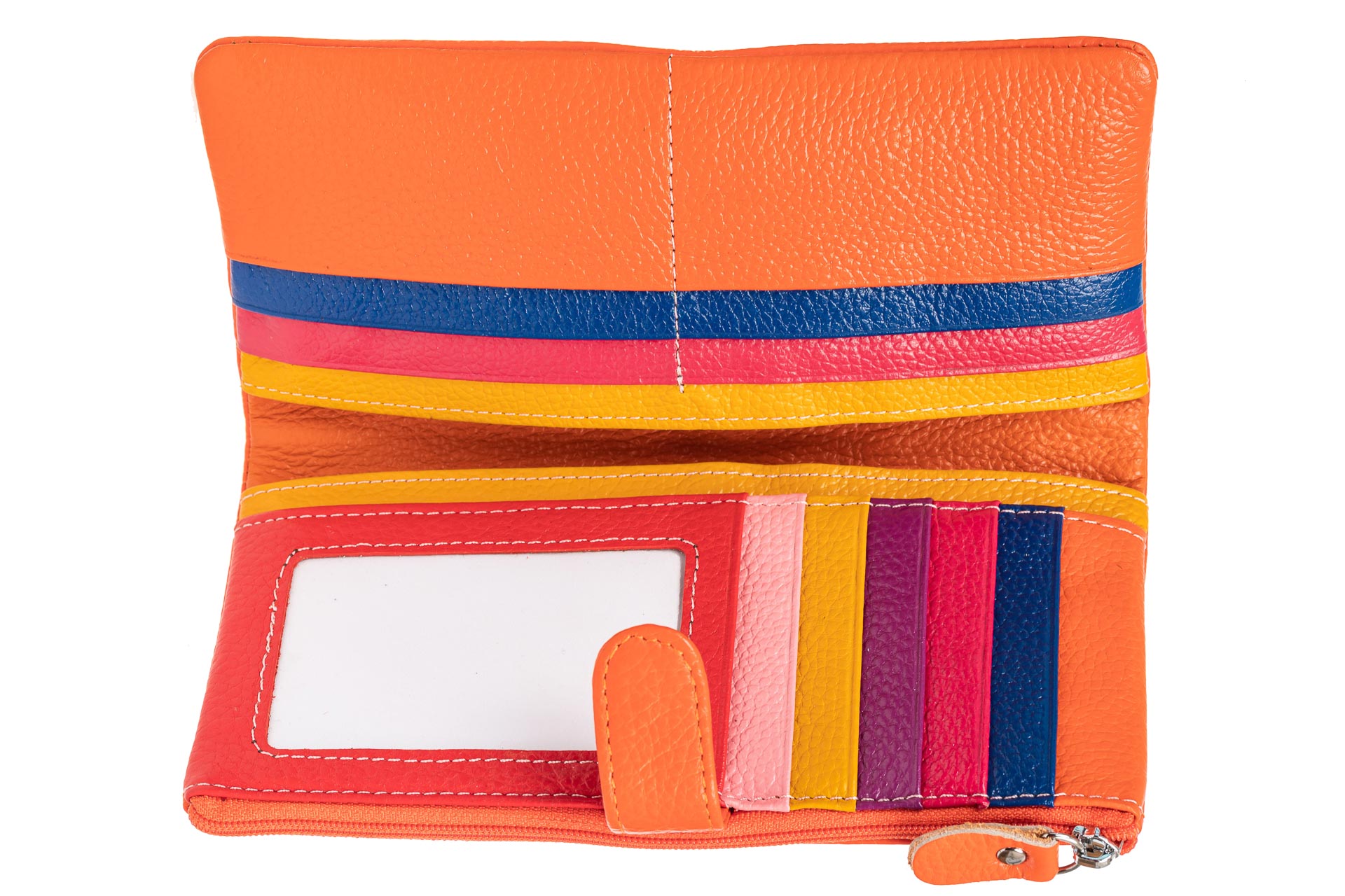 На фото 2 - Портмоне-кошелек женское, цвет оранжевый