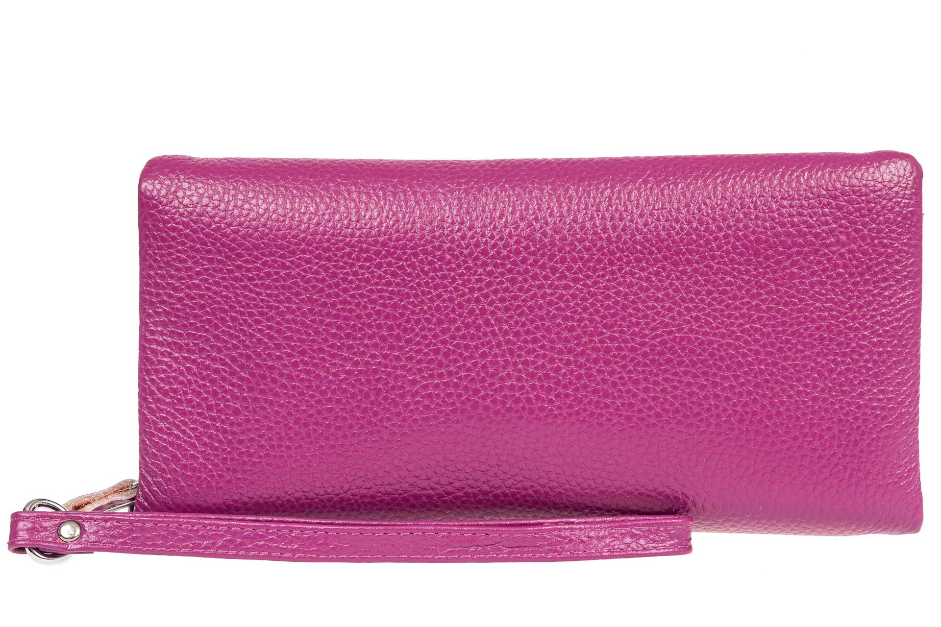 На фото 1 - Стильный кошелек-клатч женский, цвет фиолетовый