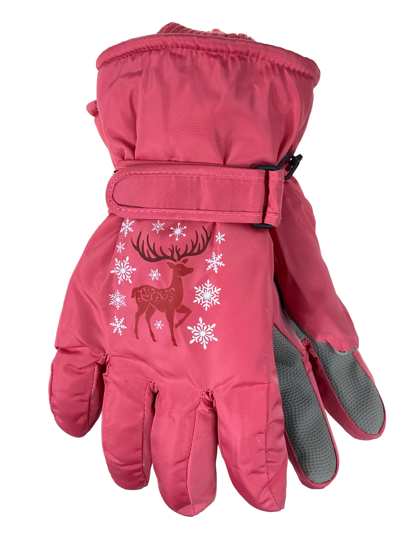 На фото 1 - Подростковые утепленные перчатки, цвет розовый