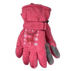 На фото 1 - Подростковые утепленные перчатки, цвет розовый