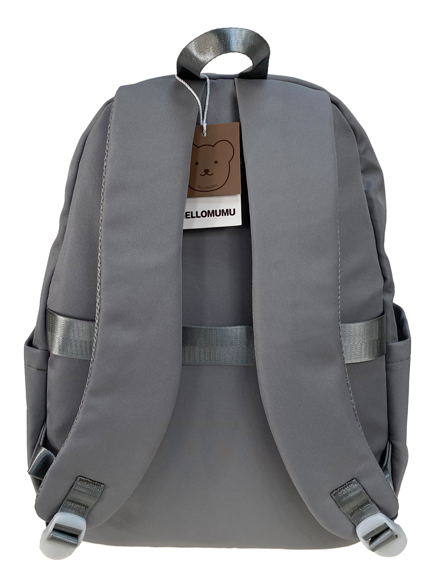 На фото 2 - Молодежный рюкзак из  водоотталкивающей ткани, цвет  серый