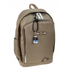 На фото 1 - Молодежный рюкзак из  водоотталкивающей ткани, цвет  коричневый
