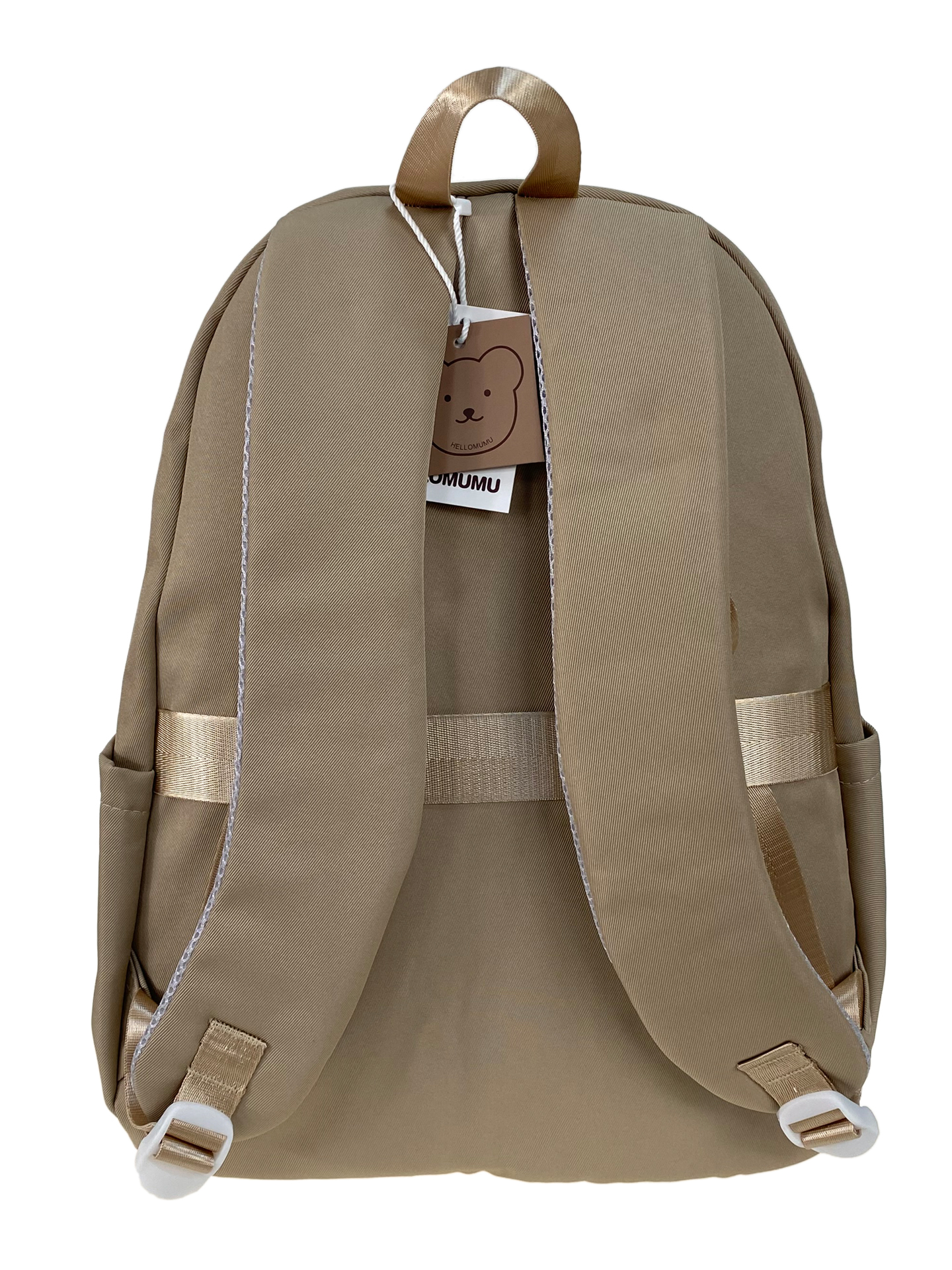 На фото 2 - Молодежный рюкзак из  водоотталкивающей ткани, цвет  коричневый