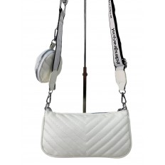 На фото 3 - Женская сумка из искусственной кожи 3 в 1, цвет белый