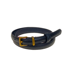 На фото 1 - Ремень женский из натуральной кожи, цвет черный