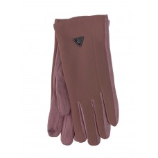 На фото 1 - Женские перчатки утепленные, цвет пудра