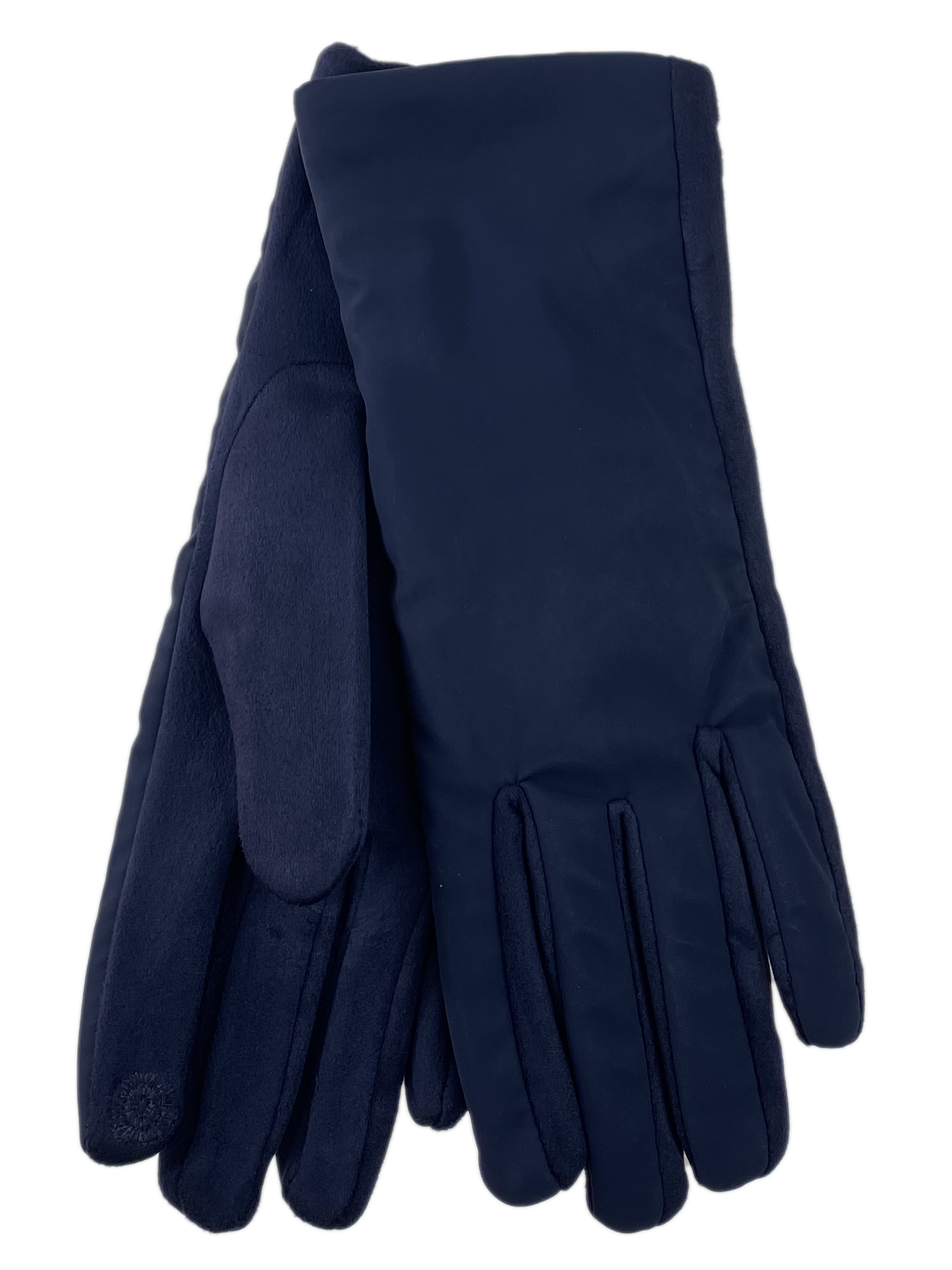 На фото 1 - Теплые женские перчатки, цвет синий