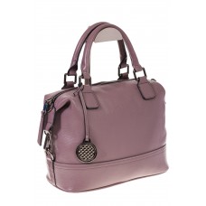 На фото 1 - Мягкая женская сумка из кожи розового цвета 3858AK