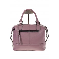 На фото 3 - Мягкая женская сумка из кожи розового цвета 3858AK