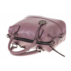 На фото 4 - Мягкая женская сумка из кожи розового цвета 3858AK